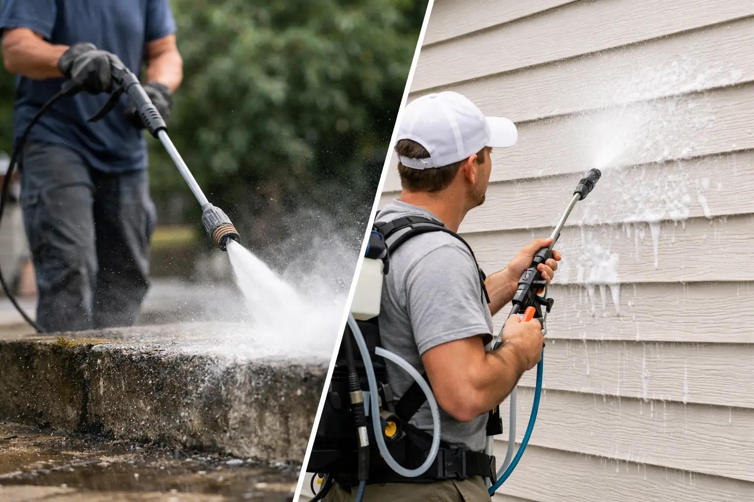 Pressure Washing vs Soft Washing Explained
