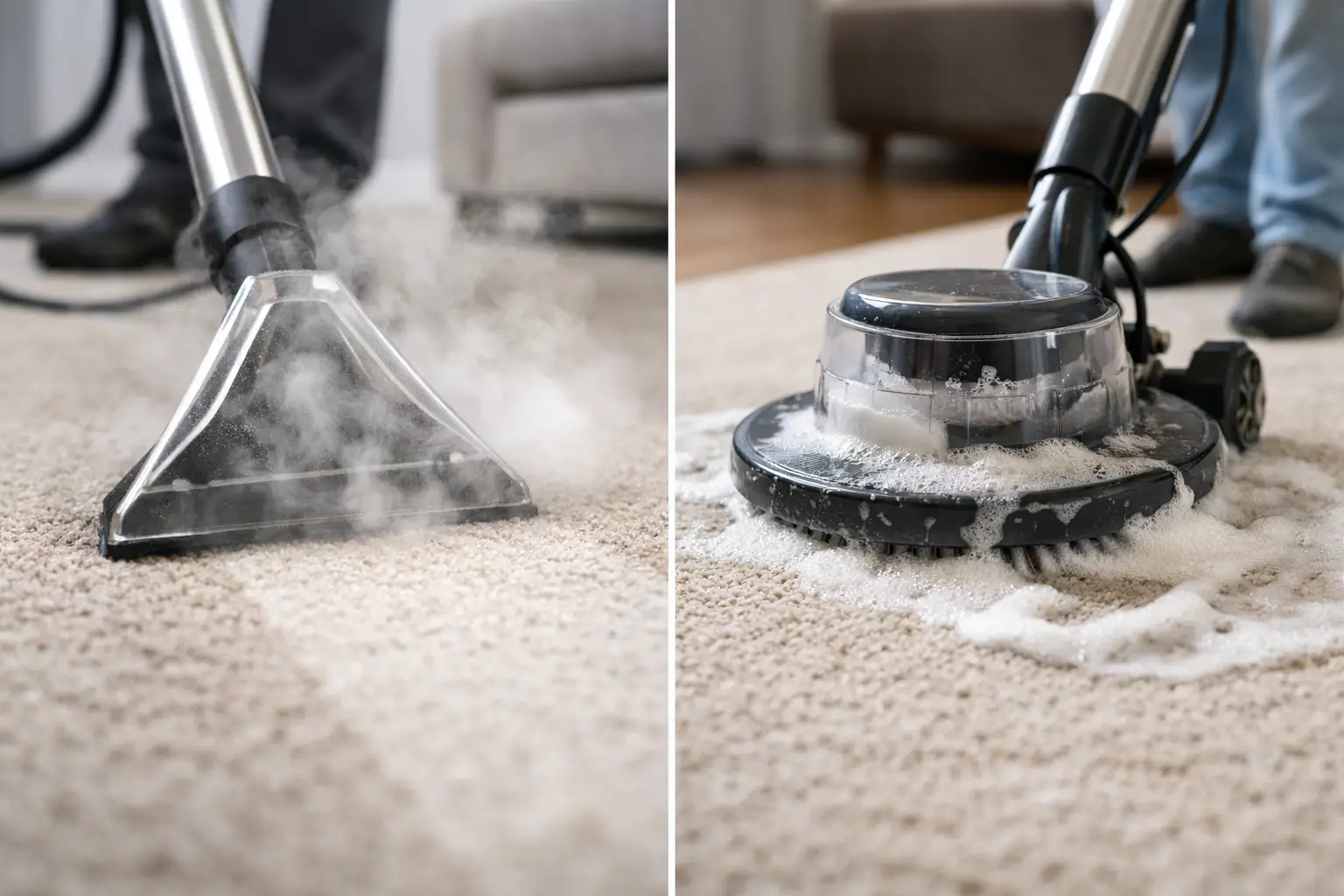Steam Cleaning vs Shampooing Carpets